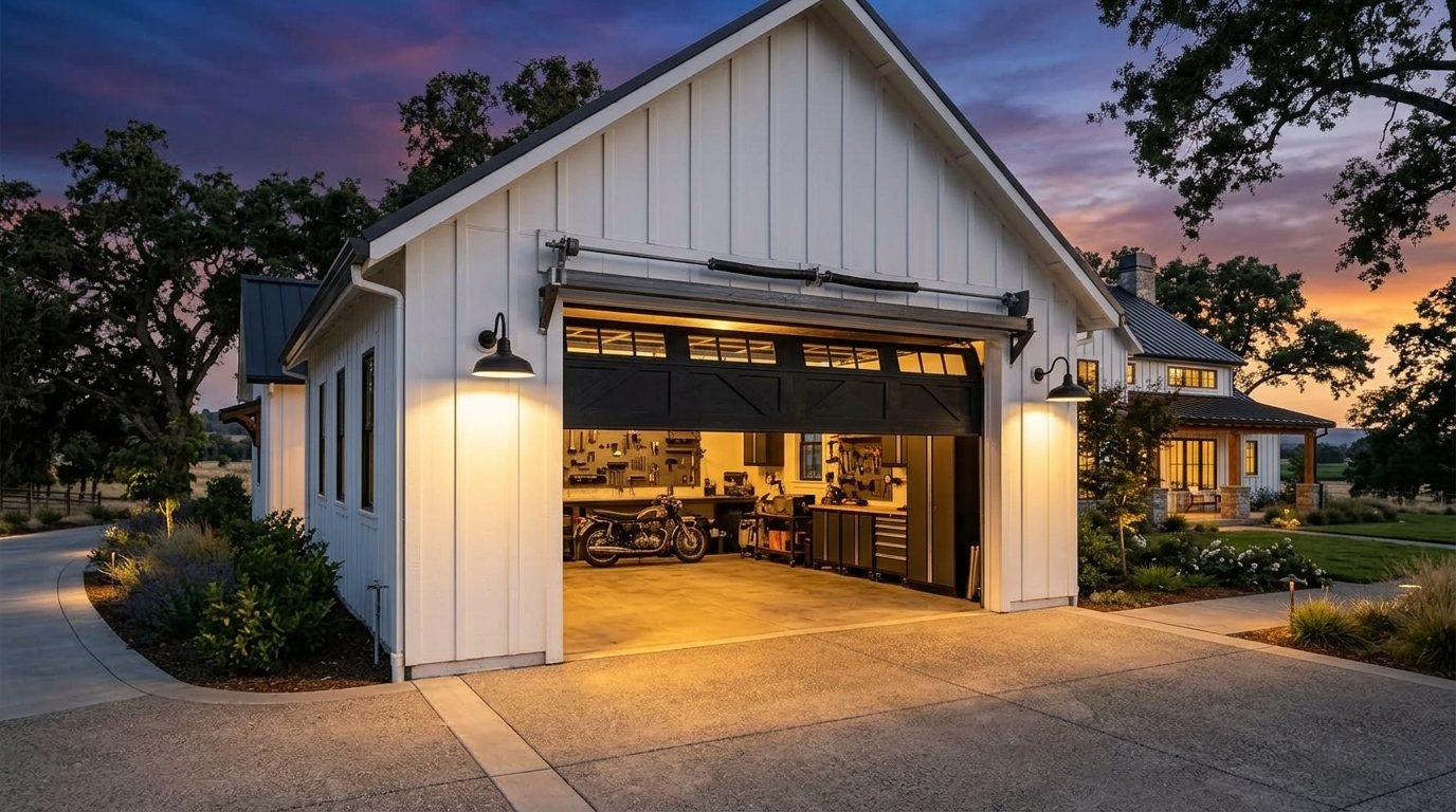 Rahmani Garage Door Repairs Garage Door Gliding Open Revealing Warm Illuminated Interior